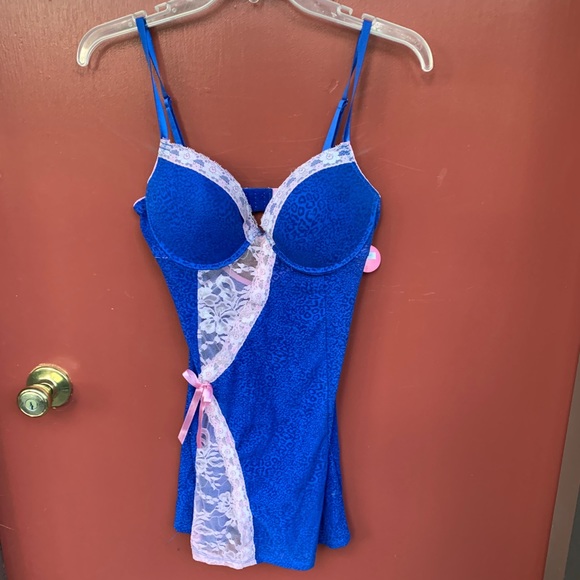 Lingerie-Nature’s intimates sheer lingerie,blue/pink, 36b - Picture 12 of 16